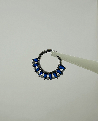 Кольцо-кликер Комета Blue 1.2 мм (16 G)